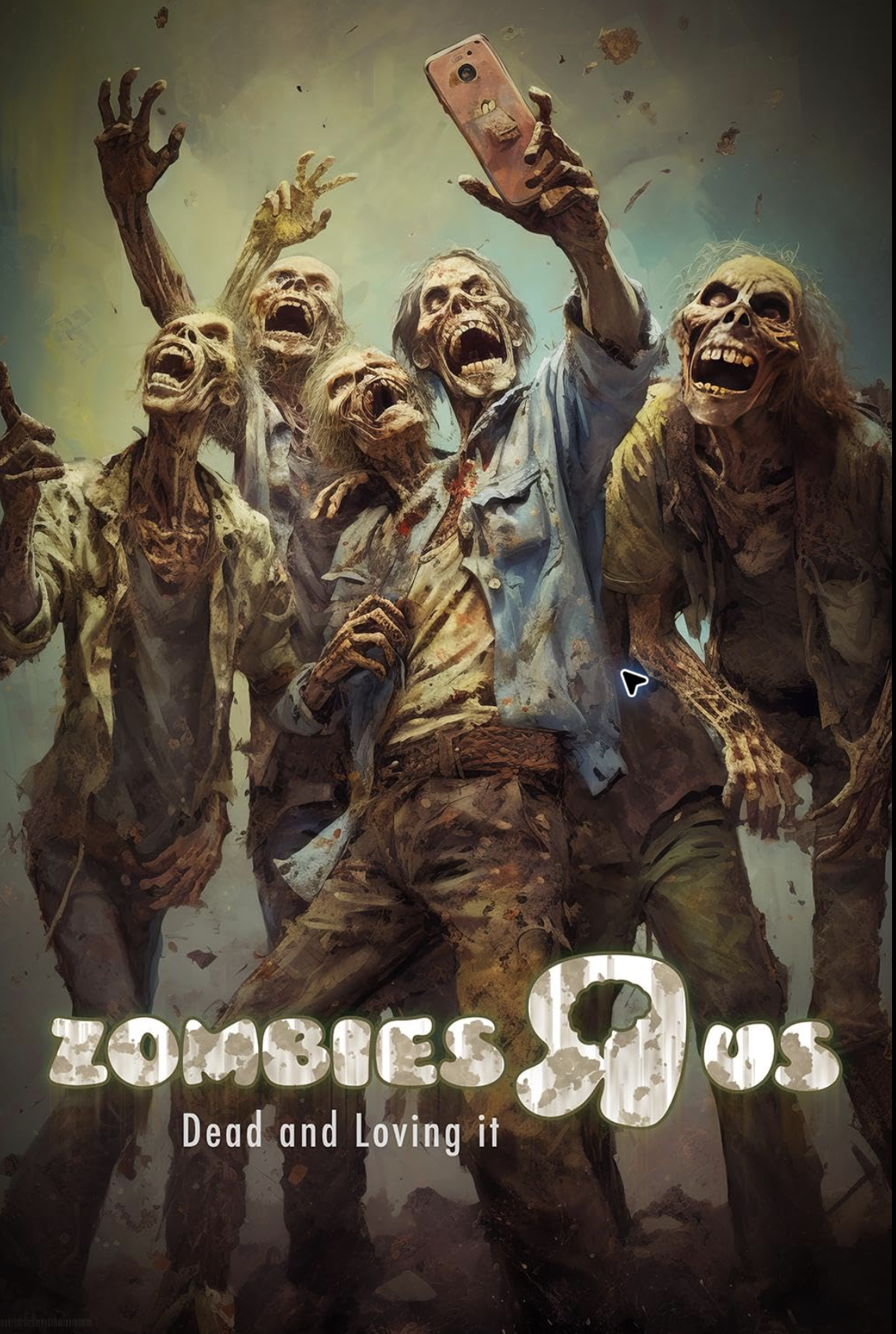 Zombies R'Us placeholder artwork featuring undead musicians taking a selfie